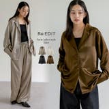 サテンジャケット風シャツ | Re:EDIT | 詳細画像1