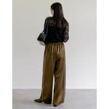 サテンサイドラインドロストパンツ | Re:EDIT | 詳細画像17 