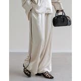 サテンサイドラインドロストパンツ | Re:EDIT | 詳細画像3 