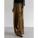 サテンサイドラインドロストパンツ | Re:EDIT | 詳細画像5 