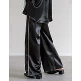 サテンサイドラインドロストパンツ | Re:EDIT | 詳細画像9 