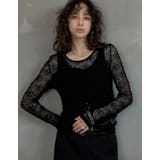 ブラック(501) | ストレッチシアーレーストップス | Re:EDIT