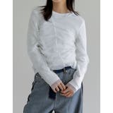 リブ×チュール長袖レイヤードトップス | Re:EDIT | 詳細画像13