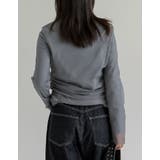 リブ×チュール長袖レイヤードトップス | Re:EDIT | 詳細画像16