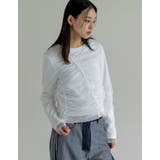 リブ×チュール長袖レイヤードトップス | Re:EDIT | 詳細画像3