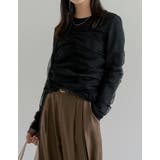 リブ×チュール長袖レイヤードトップス | Re:EDIT | 詳細画像8