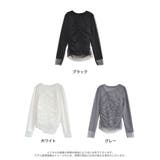 リブ×チュール長袖レイヤードトップス | Re:EDIT | 詳細画像18
