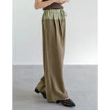 ツイル×ヴィンテージライクサテン切り替えドロストパンツ | Re:EDIT | 詳細画像11