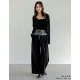 ツイル×ヴィンテージライクサテン切り替えドロストパンツ | Re:EDIT | 詳細画像6