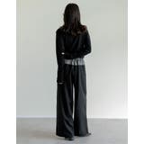 ツイル×ヴィンテージライクサテン切り替えドロストパンツ | Re:EDIT | 詳細画像7