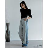[静電気防止][保湿]パフスリーブ半袖ニットトップス | Re:EDIT | 詳細画像13 
