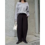 [低身長/高身長サイズ有]ニットバレルレッグカーブパンツ | Re:EDIT | 詳細画像13 