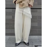 [低身長/高身長サイズ有]ニットバレルレッグカーブパンツ | Re:EDIT | 詳細画像3 