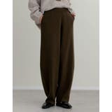 [低身長/高身長サイズ有]ニットバレルレッグカーブパンツ | Re:EDIT | 詳細画像21 