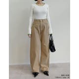 [低身長/高身長サイズ有]カツラギバレルレッグカーブパンツ | Re:EDIT | 詳細画像36 