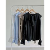 シアーエアリーラッフルカラーブラウス | Re:EDIT | 詳細画像2