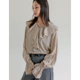 シアーエアリーラッフルカラーブラウス | Re:EDIT | 詳細画像6