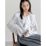 シアーエアリーラッフルカラーブラウス | Re:EDIT | 詳細画像16