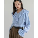 シアーエアリーラッフルカラーブラウス | Re:EDIT | 詳細画像19