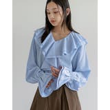 シアーエアリーラッフルカラーブラウス | Re:EDIT | 詳細画像21