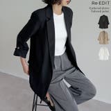 ギャザースリーブテーラードジャケット | Re:EDIT | 詳細画像1