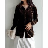 ブラウン(505) | シアーベロアシャツ | Re:EDIT