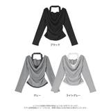 バックシャンホルタードッキングオフショル長袖トップス | Re:EDIT | 詳細画像18 
