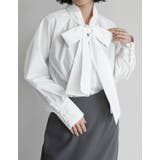 ホワイト(502) | ブロードボウタイブラウス | Re:EDIT