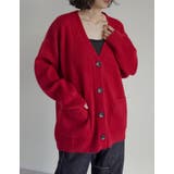 レッド(506) | [2025AW COLLECTION]もっちりニットベーシックカーディガン | Re:EDIT