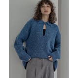 起毛ブークレニットホック付き2WAYトップス | Re:EDIT | 詳細画像3