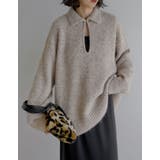 起毛ブークレニットホック付き2WAYトップス | Re:EDIT | 詳細画像6