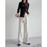 [アルガンオイル加工][低身長 高身長サイズ有]微起毛ツイルストレートスラックス | Re:EDIT | 詳細画像17 