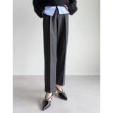 チャコールグレー(703) | [低身長/高身長サイズ有][アルガンオイル加工]微起毛ツイルテーパードパンツ | Re:EDIT