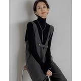 微起毛ツイルゴールドボタン付きサロペット | Re:EDIT | 詳細画像3