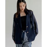 鹿の子メッシュ長袖テーラードジャケット | Re:EDIT | 詳細画像2