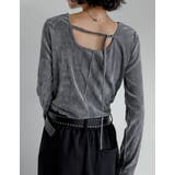 [2025AW COLLECTION]シアーフロッキーベロアバックベルト長袖トッ… | Re:EDIT | 詳細画像4 