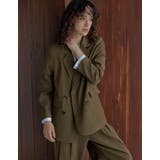 モカブラウン(605) | シャツレイヤードデザインテーラードジャケット | Re:EDIT