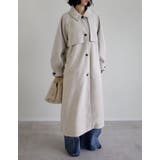 杢アイボリー(604) | [2025AW COLLECTION]ウールタッチベルト付きステンカラーコート | Re:EDIT