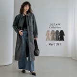 [2025AW COLLECTION]ウールタッチベルト付きステンカラーコート | Re:EDIT | 詳細画像1 