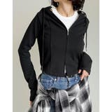 ブラック(501) | [イージーケア]ライトダンボールビスチェラインパーカー | Re:EDIT