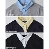[2025AW COLLECTION]シャツドッキングレイヤード風ニットカーディ… | Re:EDIT | 詳細画像17 
