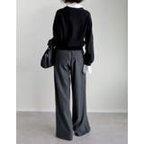[2025AW COLLECTION]シャツドッキングレイヤード風ニットカーディ… | Re:EDIT | 詳細画像14 