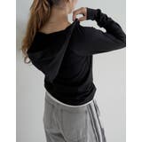 ブラック(501) | フード付き長袖トップス | Re:EDIT