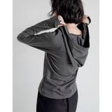 チャコールグレー(703) | フード付き長袖トップス | Re:EDIT