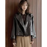 ブラウン(505) | [2025AW COLLECTION]フェイクレザートレンチジャケット | Re:EDIT