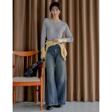 サイド切り替えコットンデニムパンツ | Re:EDIT | 詳細画像5 