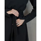 ライトダンボールウエストベルト付き長袖ナローワンピース | Re:EDIT | 詳細画像8