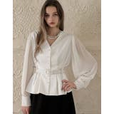 袖シアータックペプラムブラウス | Re:EDIT | 詳細画像14