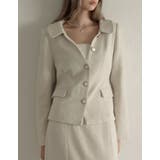 ホワイト(502) | ドビーツイードフラットカラージャケット | Re:EDIT