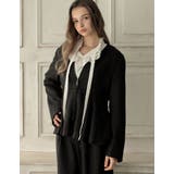 ライトツイードペプラムVネックジャケット | Re:EDIT | 詳細画像11